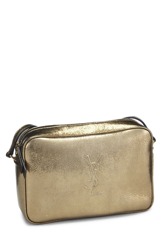 YSL Metallic Gold Leather Lou Camera Bag QTB1NG4NDB000