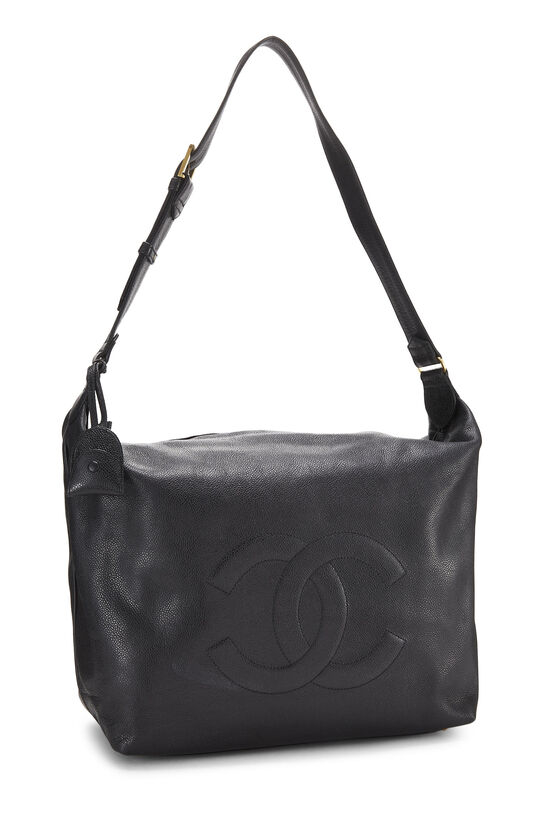 Chanel Black Quilted Caviar Timeless CC Shoulder Bag Large