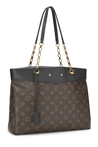 Black Monogram Canvas Pallas Shopper, , large
