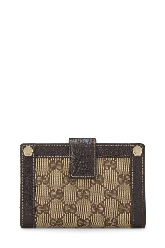 Brown Original GG Canvas French Wallet, , large image number 0