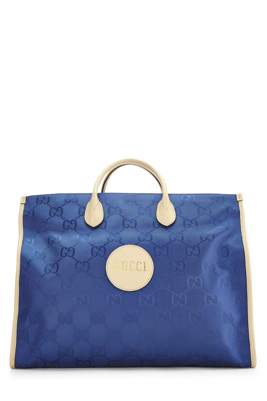 What Goes Around Comes Around Louis Vuitton Monogram Denim Flat Shopper Tote  in Blue