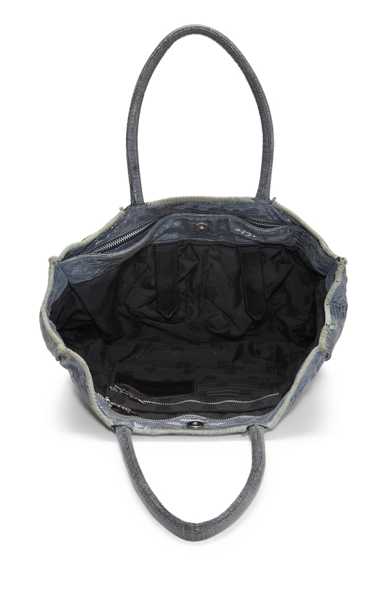 Blue Leather BS Fleur Tote, , large image number 5
