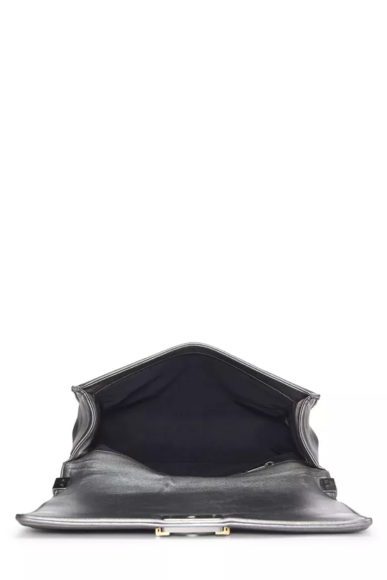 Silver Cube Embossed Calfskin Boy Bag Medium, , large image number 6