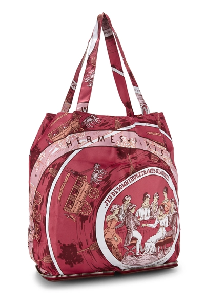 Hermès Rouge H "Della Cavalleria Rose" Silky Pop Tote — photo 2