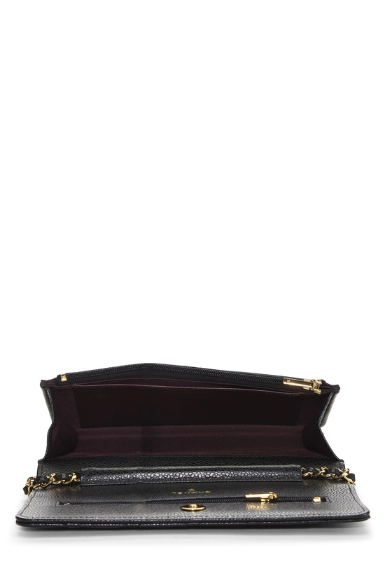 Black Quilted Caviar Classic Wallet on Chain (WOC), , large image number 5