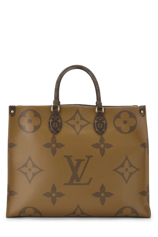 Brown Giant Monogram Reversed On The Go GM, , large image number 3