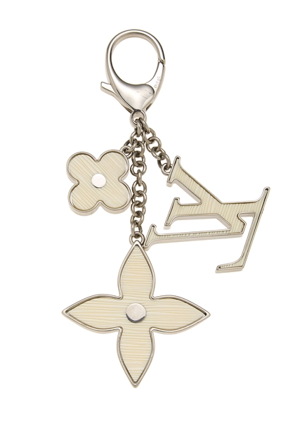 White Fleur De Epi Bag Charm, , large