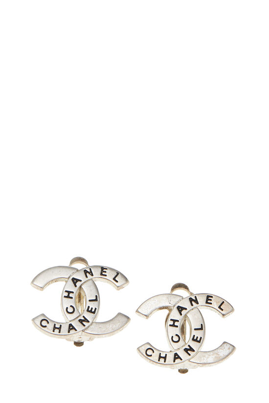 Silver Logo 'CC' Earrings , , large image number 1