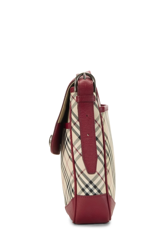 Burgundy House Check Jacquard Crossbody Small, , large image number 2