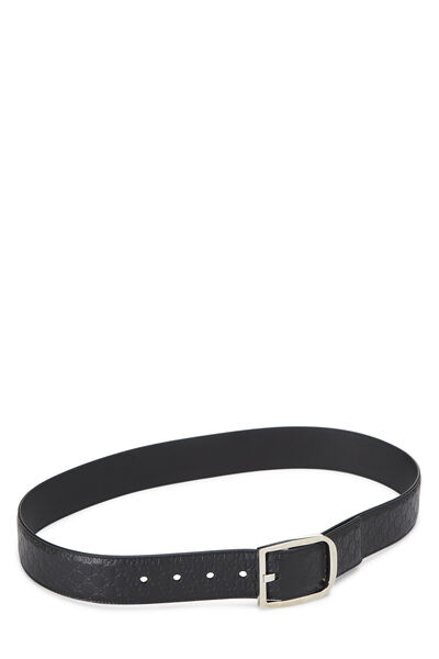 Black Microguccissima Leather Belt 85, , large