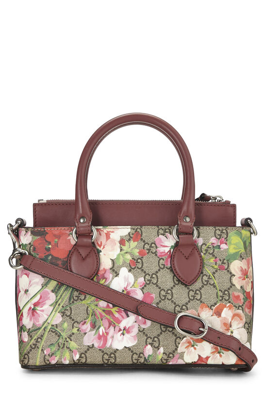 Pink GG Blooms Supreme Canvas Top Handle Tote, , large image number 3