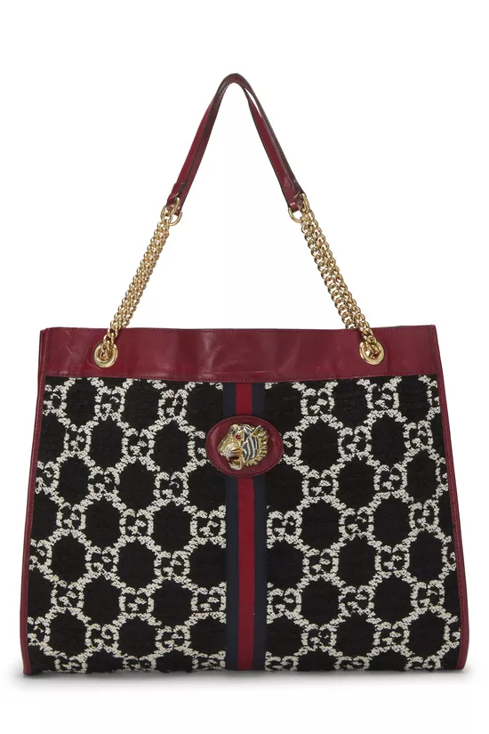 Multicolor Tweed Web Rajah Tote Large, , large image number 0