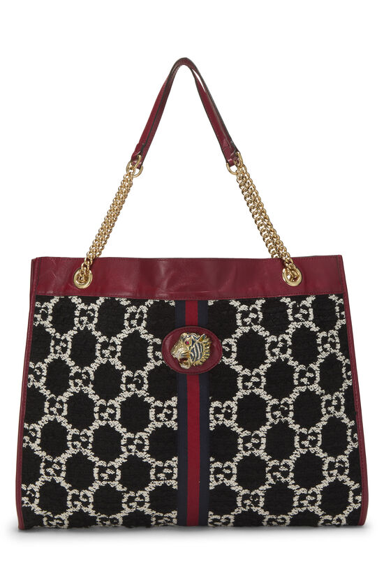 Multicolor Tweed Web Rajah Tote Large, , large image number 0