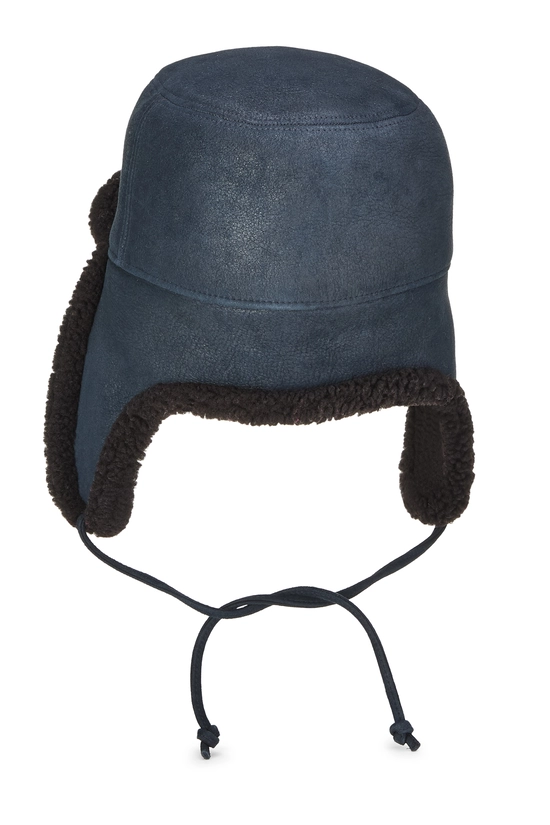 Navy Agneau Trapper Hat, , large image number 1