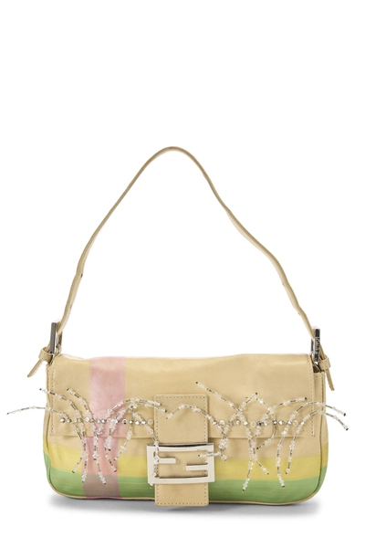 Fendi Multicolor Leather Embellished Baguette