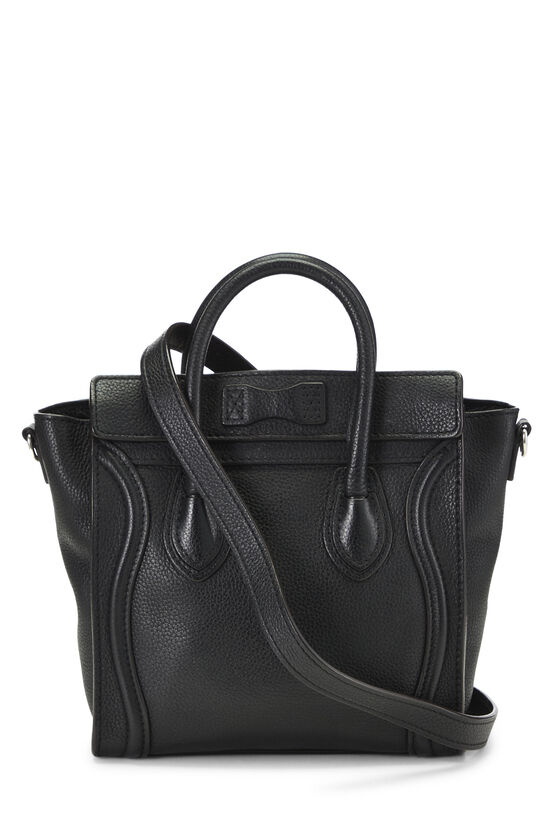 Black Drummed Calfskin Luggage Nano, , large image number 3