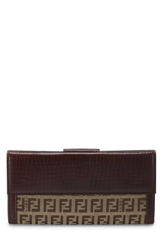 Brown Zucchino Canvas Long Wallet, , large image number 2