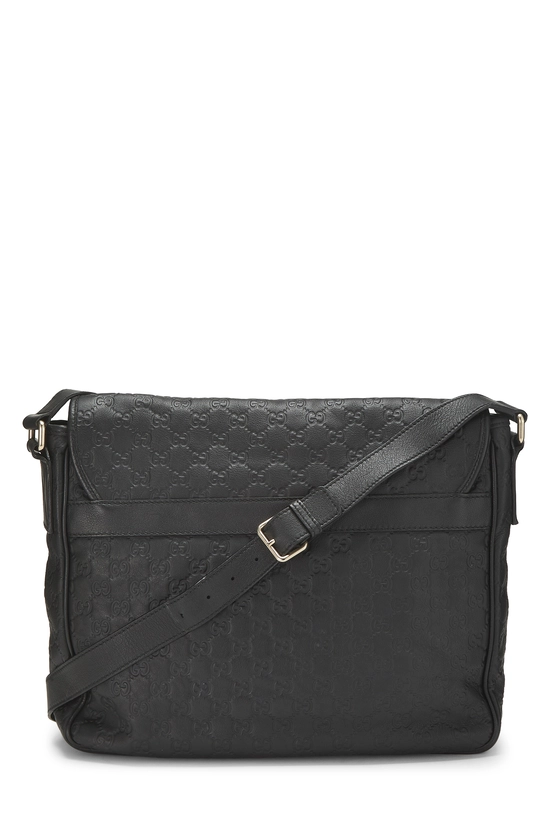 Black Guccissima Flap Messenger, , large image number 3