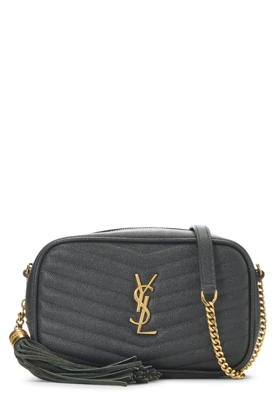 Saint Laurent Green Grainy Leather Lou Camera Bag Mini