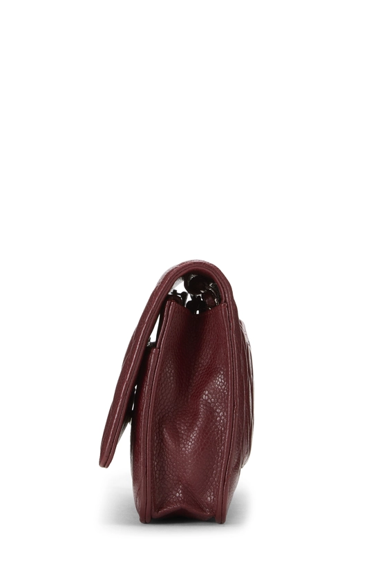 Burgundy Quilted Caviar Classic Wallet on Chain (WOC), , large image number 2