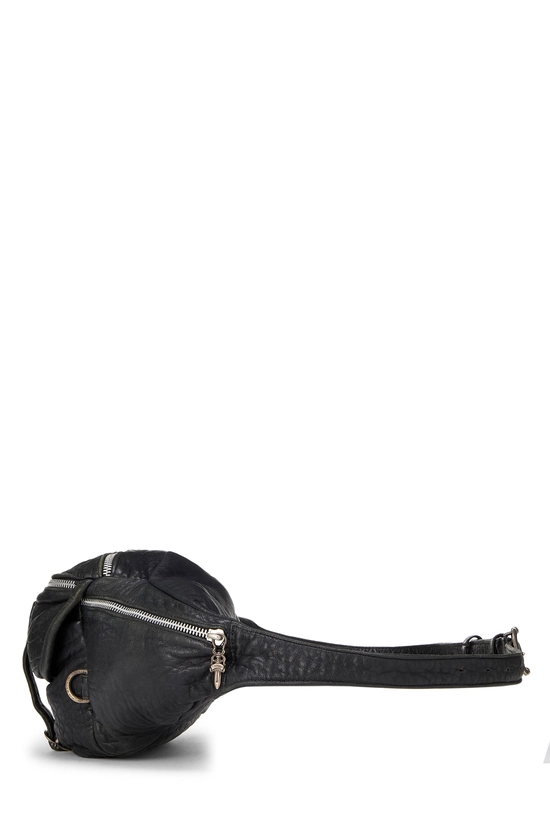 Black Leather Snat Pack Waist Bag, , large image number 2