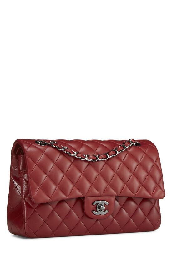 Red Quilted Lambskin Classic Double Flap Medium, , large image number 1