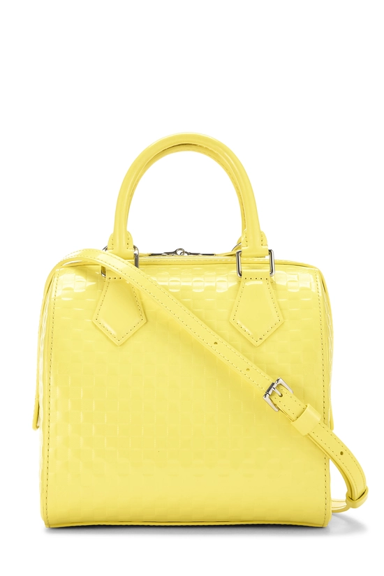 Yellow Damier Facette Speedy Cube PM, , large image number 3