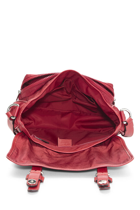 Red GG Nylon Buckle Flap Messenger Small, , large image number 5