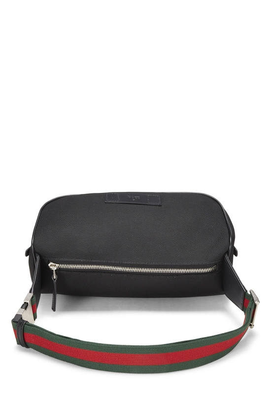 Black Techno Canvas Belt Bag, , large image number 3