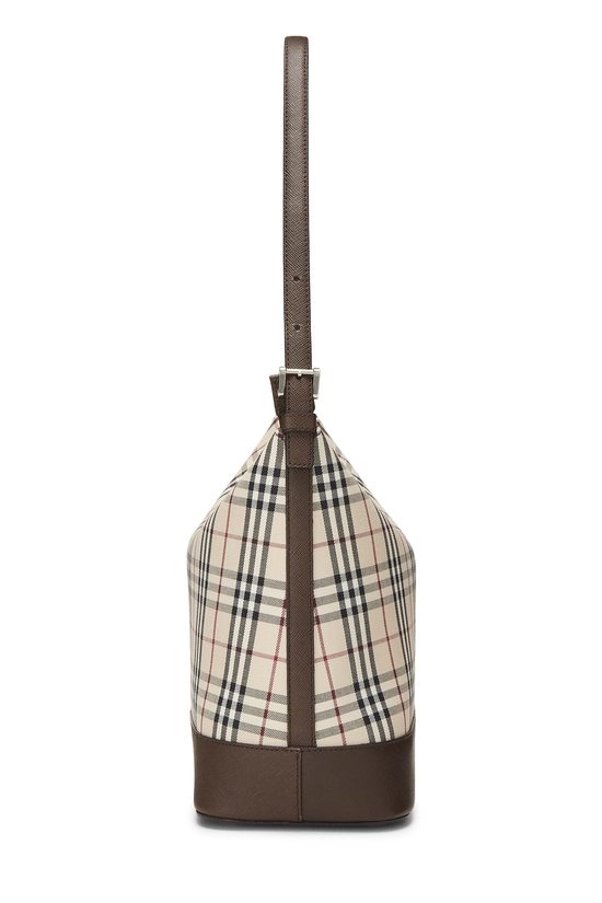Brown Check Jacquard Canvas Hobo Small, , large image number 2