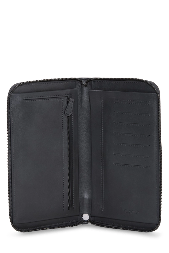 Grey Intrecciato Zip Around Travel Organizer, , large image number 3
