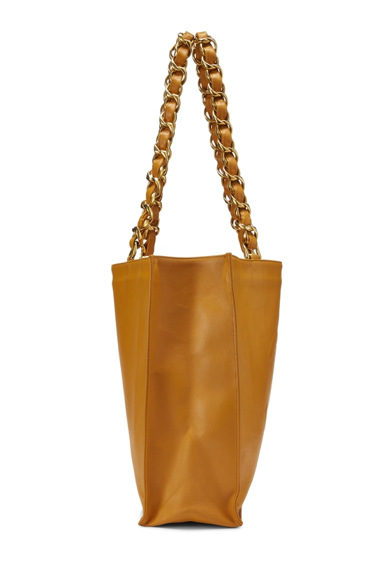 Orange Lambskin Flat Chain Handle Tote, , large image number 2