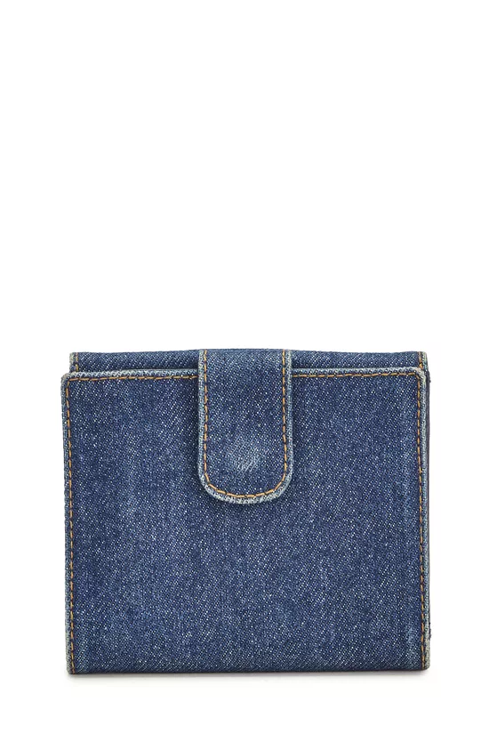 Blue Denim 'CC' Wallet, , large image number 2