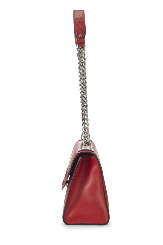 Red Saffiano Leather Monochrome Shoulder Bag, , large image number 2