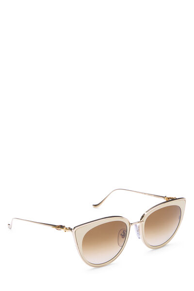 Cream Metal Vagenius Sunglasses, , large