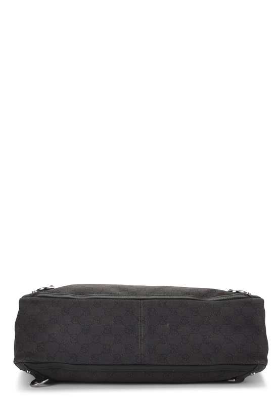 Black GG Denim D-Ring Abbey Tote Large, , large image number 4
