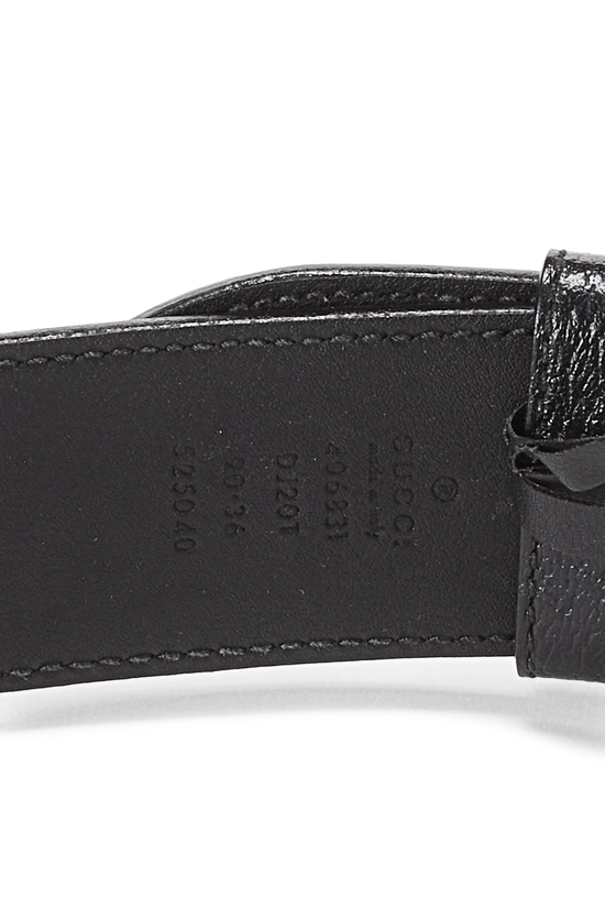 Black Leather GG Marmont Belt 90, , large image number 3