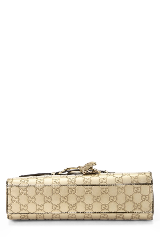 Gold Guccissima Leather Emily Chain Shoulder Bag, , large image number 4