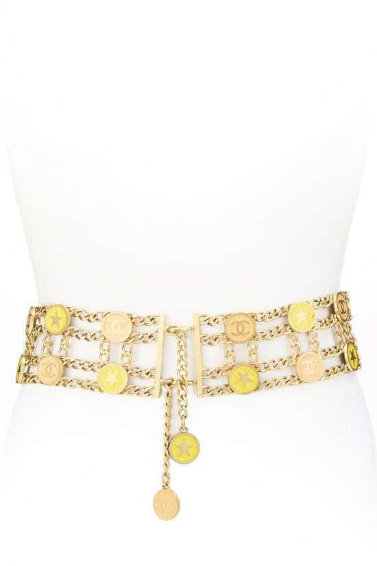 Gold Coin Chain Belt, , large image number 0