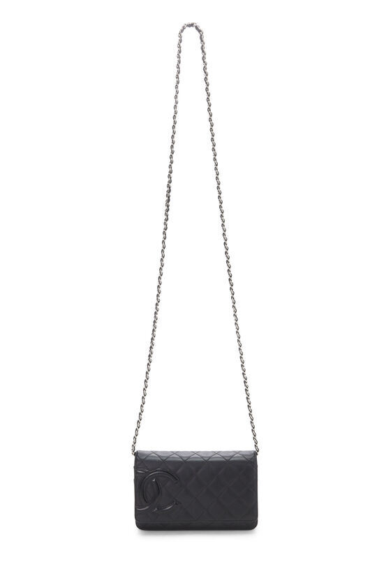 Black Quilted Calfskin Cambon Wallet on Chain (WOC), , large image number 1