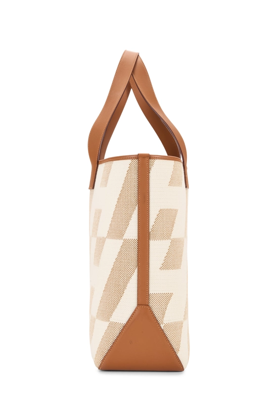 Brown Canvas Cabas H en Biais Tote 40, , large image number 2