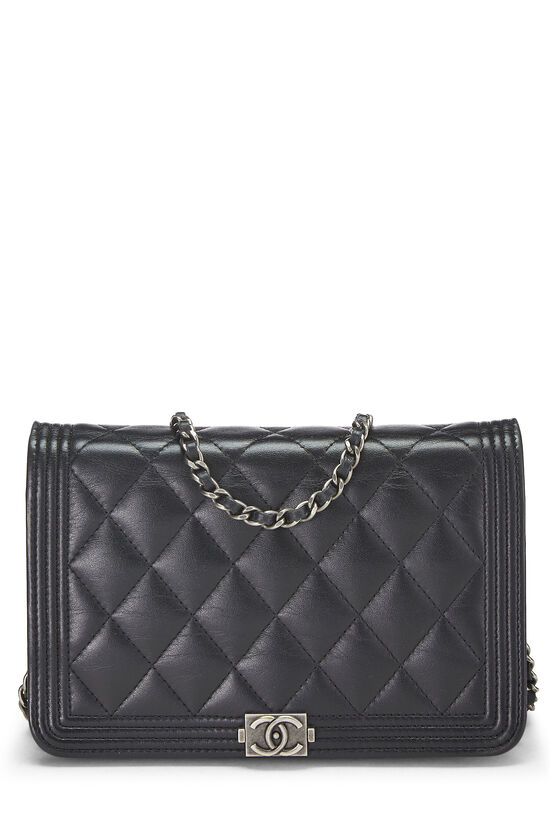 Arena Lappe forskel Shop Chanel Black Quilted Lambskin Boy Wallet on Chain (WOC) Q6BAMW1IKB006  | WGACA