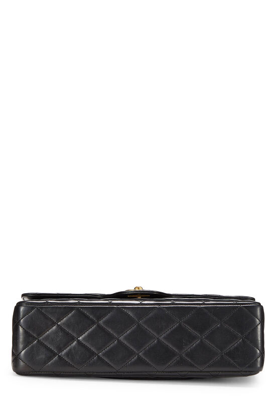 Chanel - Black Quilted Lambskin Paris Limited Double Flap Medium
