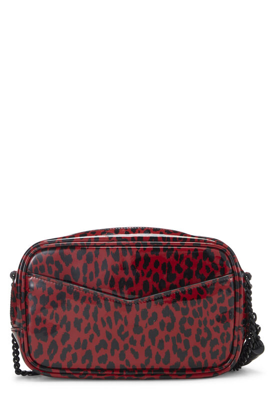 Red Leopard Printed Patent Leather Lou Camera Bag Mini, , large image number 7