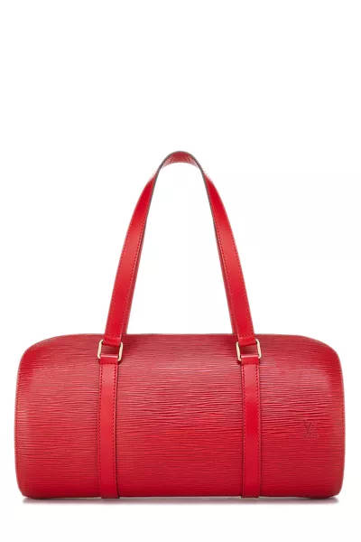 Louis Vuitton Red Epi Soufflot & Mini Set