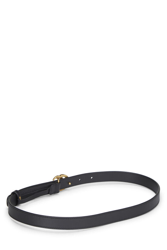 Black Leather GG Marmont Belt, , large image number 2