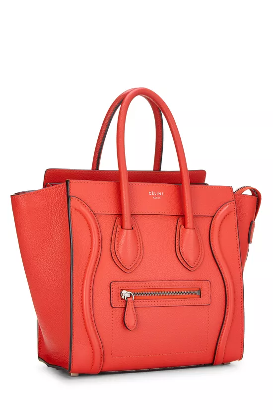 Red Drummed Calfskin Luggage Micro, , large image number 1