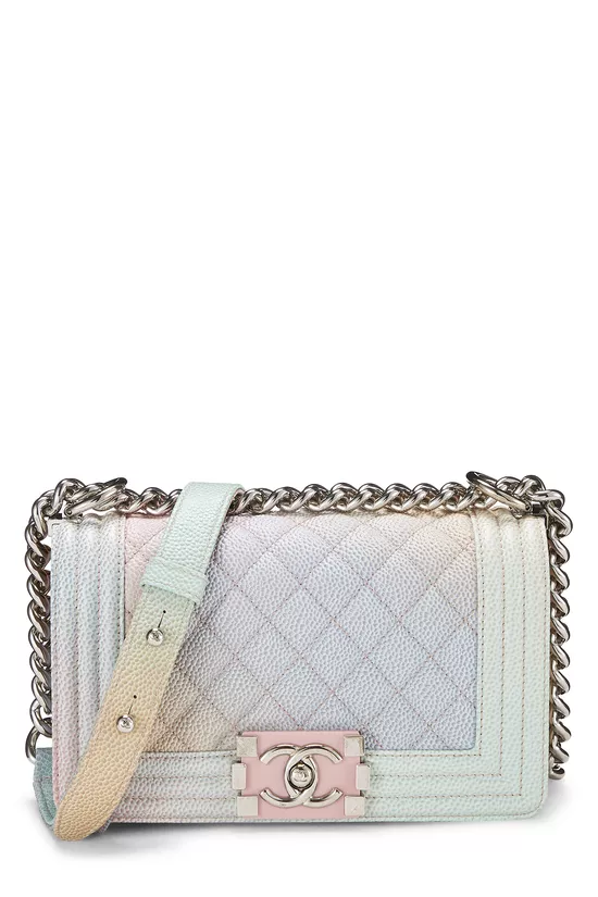 Rainbow Quilted Caviar Boy Bag Small, , large image number 0