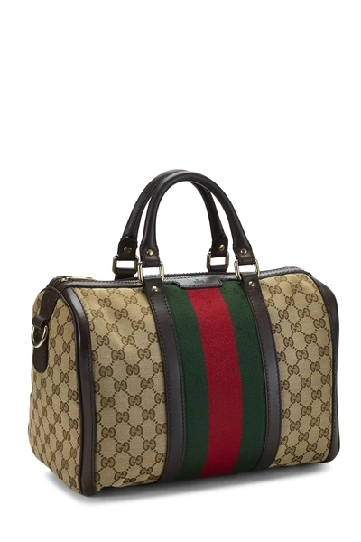 Gucci Original GG Canvas Vintage Web Boston Bag Medium — photo 2
