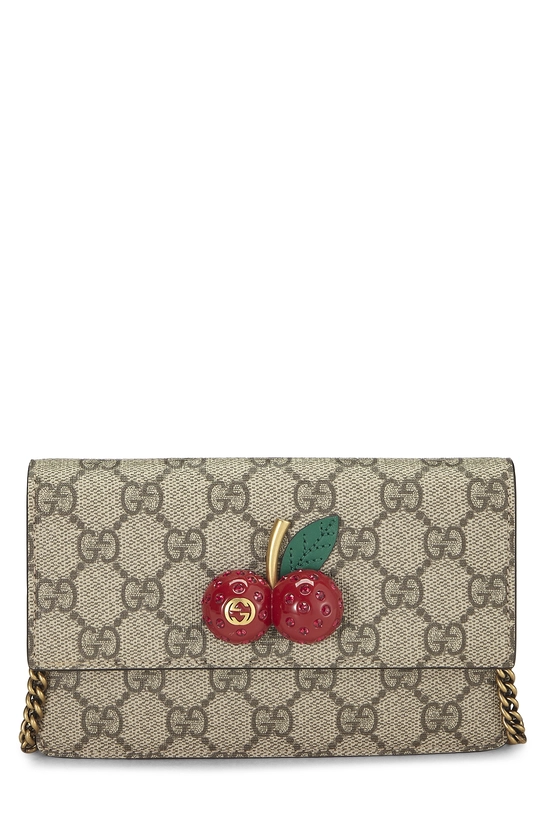 GG Supreme Coated Canvas Cherry Convertible Clutch Mini, , large image number 0